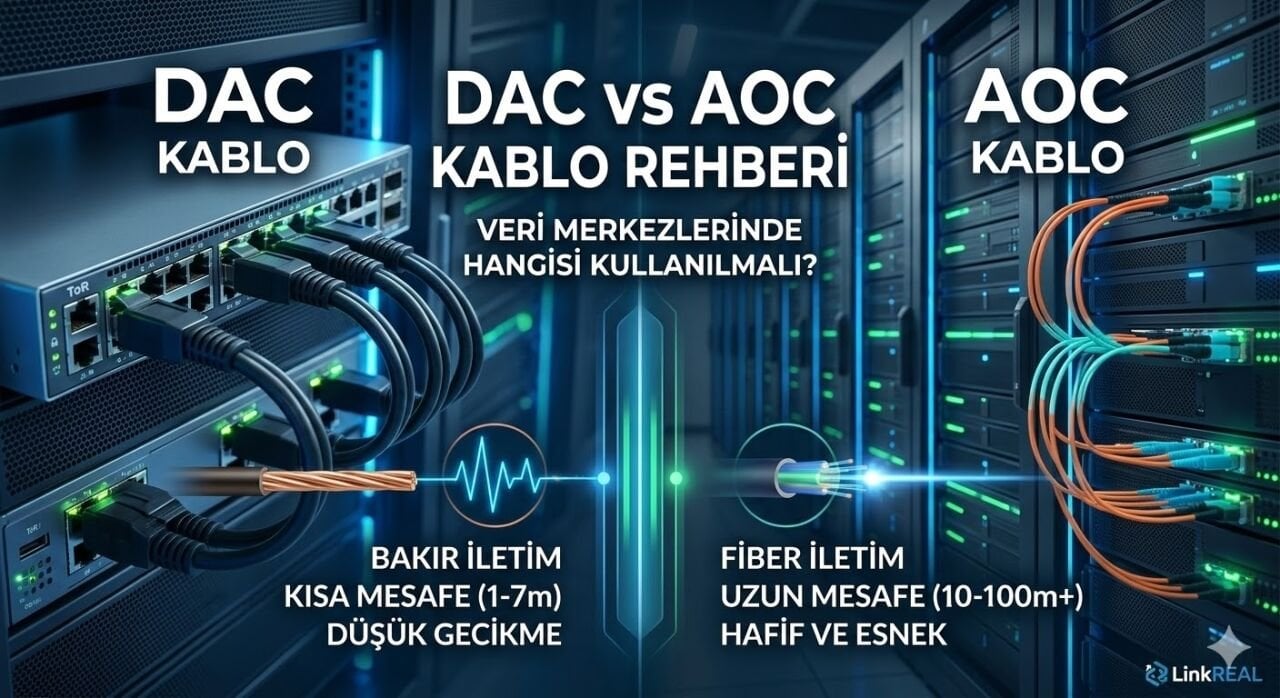 DAC vs AOC Kablo Rehberi – Veri Merkezlerinde Hangisi Kullanılmalı?