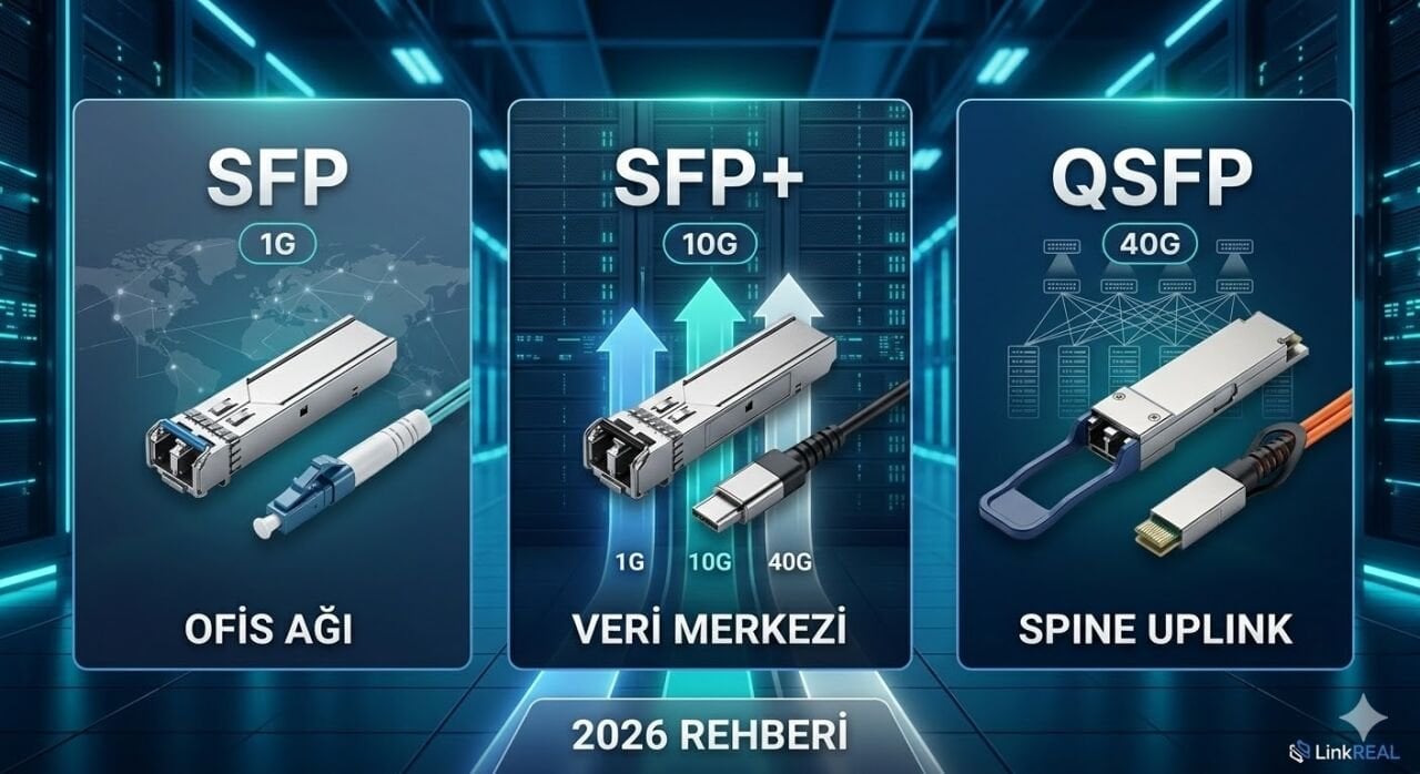 SFP vs SFP+ vs QSFP Nedir? (2026 Rehberi)