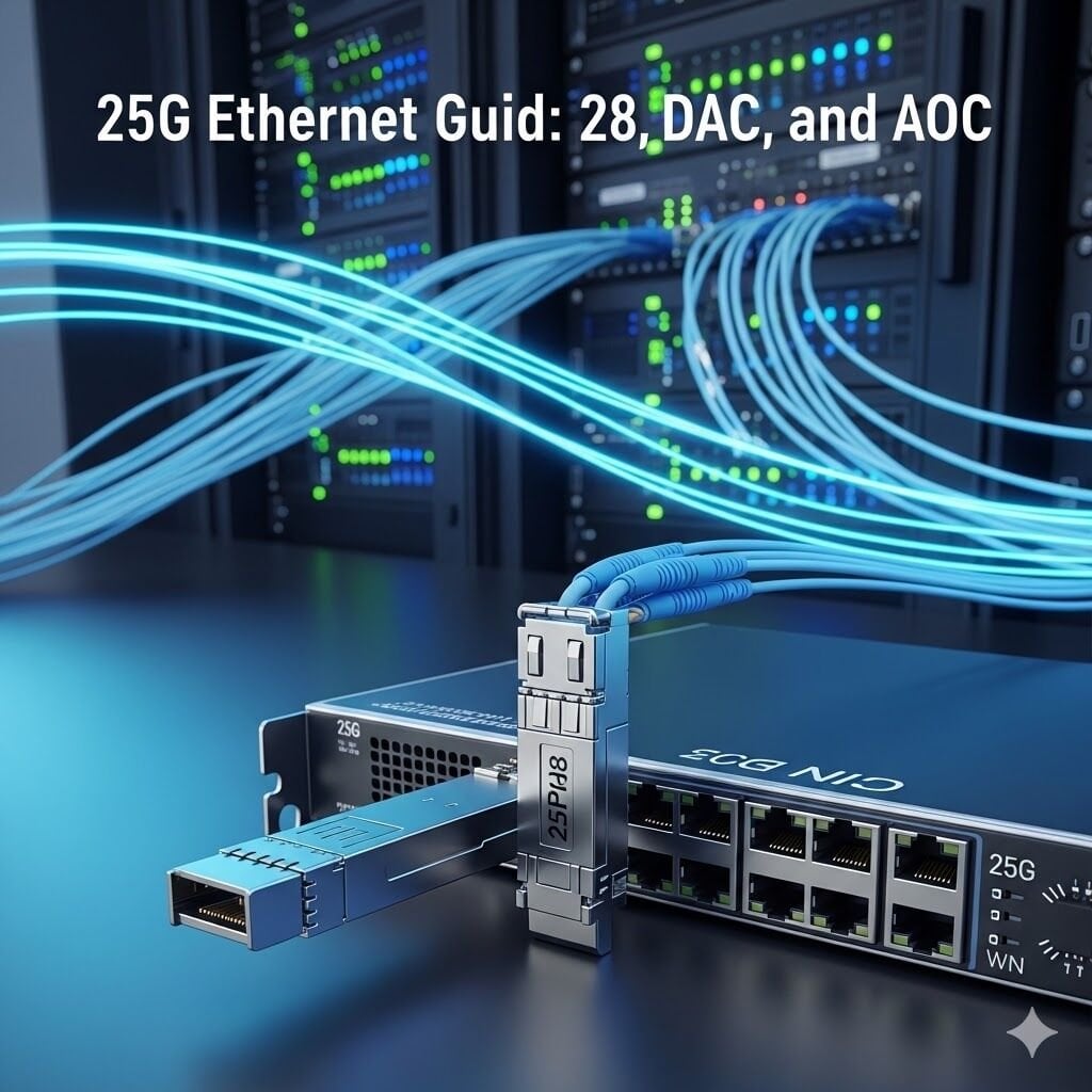 25G Ethernet Nedir? (25GbE Rehberi) – SFP28, DAC ve AOC
