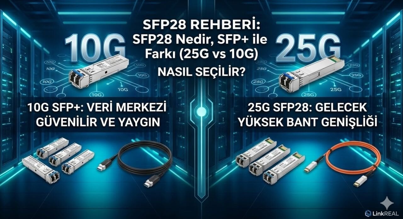 SFP28 Nedir? SFP+ ile Farkı (25G vs 10G Rehberi)