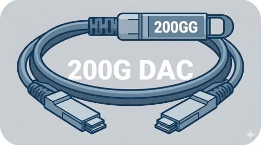 Dac Kablo 200GbE QSFP-DD