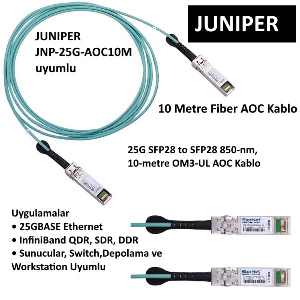 AOC Dac Kablo Juniper 25G (SFP28) 10 metre StorNET