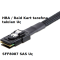 SAS SFF-8087 to 4 SATA Disk kablosu 80cm