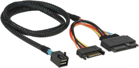 U.2 NVMe PCIe SSD Kablo | SFF-8639 → Mini-SAS HD SFF-8643 | Uzunluk:80cm