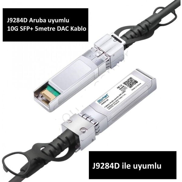 5 Metre Dac Kablo HPE Aruba 10G Switch uyumlu J9284D | StorNET