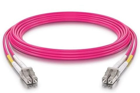 1 Metre LC-LC Fiber Optik Patch Kablo - Multimode Duplex OM4 50/125 40G/100G LSZH