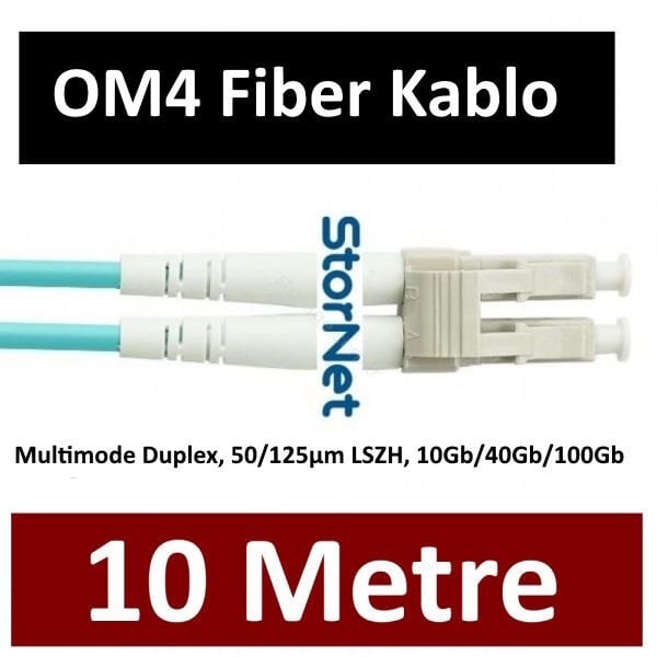 LC-LC Fiber Optik Patch Kablo 10 metre Multimode Duplex 50/125 Om4