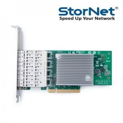 Ethernet Kartı 4 Port 10GbE SFP+ intel chipset X710-DA4 | StorNET