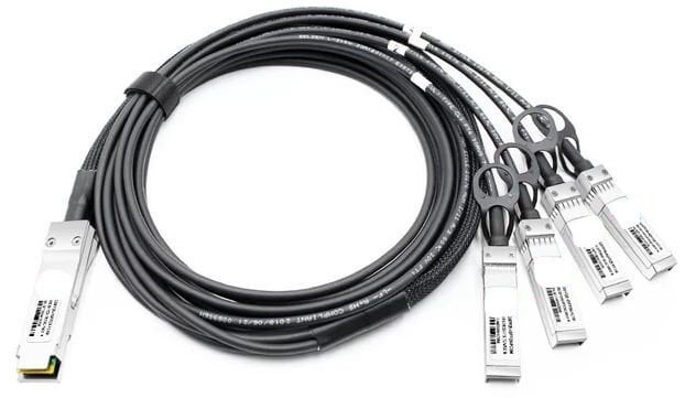 NVidia Mellanox Dac Kablo Breakout 100GbE to 4x25GbE, QSFP28 to 4xSFP28