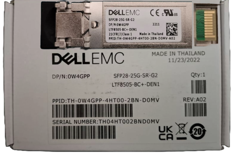 Dell SFP28-25G-SR-G2 25GbE SFP28 SR MMF 850nm 100m Transceiver