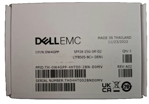 Dell SFP28-25G-SR-G2 25GbE SFP28 SR MMF 850nm 100m Transceiver