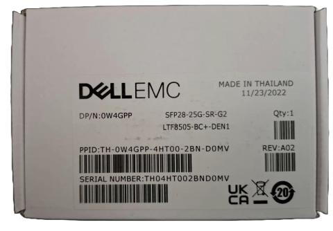 Dell SFP28-25G-SR-G2 25GbE SFP28 SR MMF 850nm 100m Transceiver