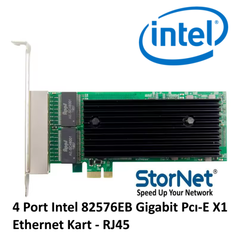 Intel 82576EB Gigabit Pcı-E X1 4 Port Ethernet Kart StorNET