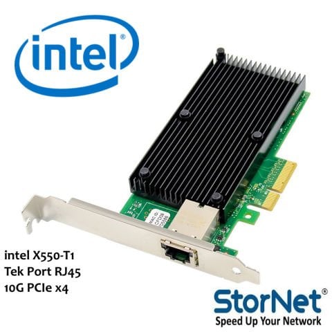 Ethernet Kartı intel X550-T1 Tek Port RJ45 10G PCIe x4 StorNET