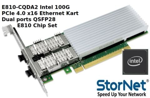 Intel E810-CQDA2 Dual / 2 Port 100GBE Pcıe X16 Ethernet Kart
