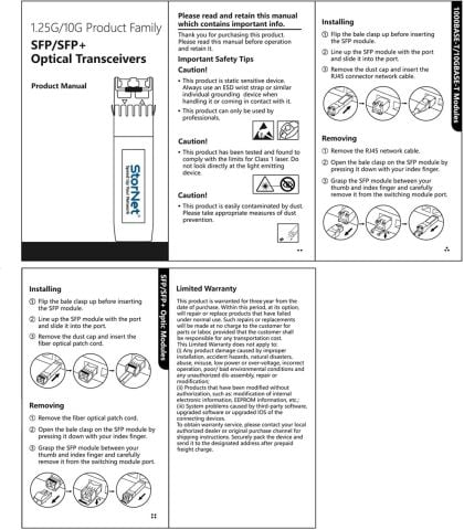 10G RJ45 SFP+ Transceiver ARUBA JL563A-SN uyumlu