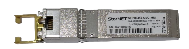 10G/5G/2.5G/1G RJ45 Cat6A 30 Metre RJ45 to SFP Adaptör