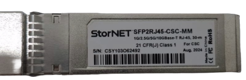 10G/5G/2.5G/1G RJ45 Cat6A 30 Metre RJ45 to SFP Adaptör