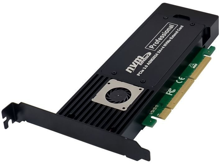 NVMe Kart PCIe 3.0 x16 x8 ASM2824 Quad- M.2 M 2280