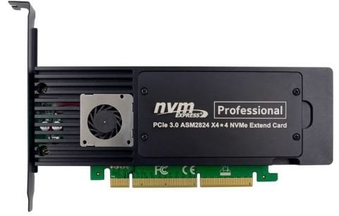 NVMe Kart PCIe 3.0 x16 x8 ASM2824 Quad- M.2 M 2280