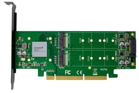 NVMe Kart PCIe 3.0 x16 x8 ASM2824 Quad- M.2 M 2280