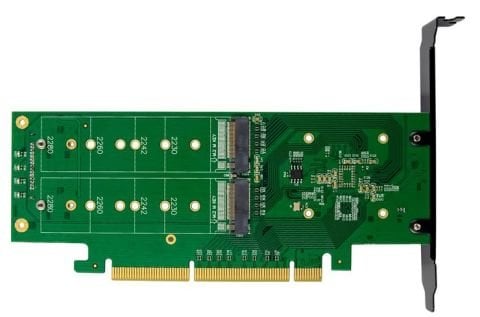 NVMe Kart PCIe 3.0 x16 x8 ASM2824 Quad- M.2 M 2280