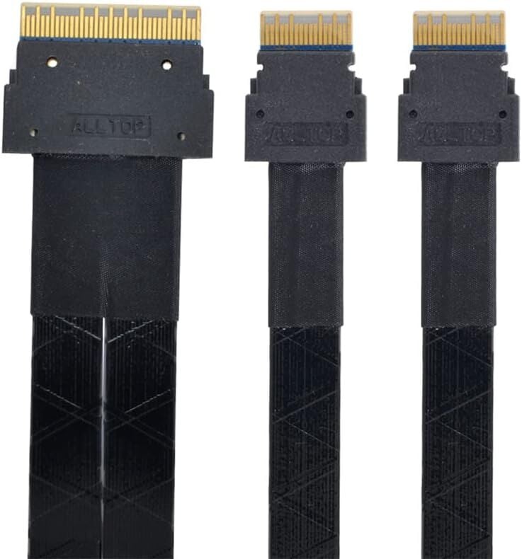 Ultraport Slimline SAS 4.0 SFF-8654 8i 74pin Dual SFF-8654 4i 38Pin Kablo 40cm