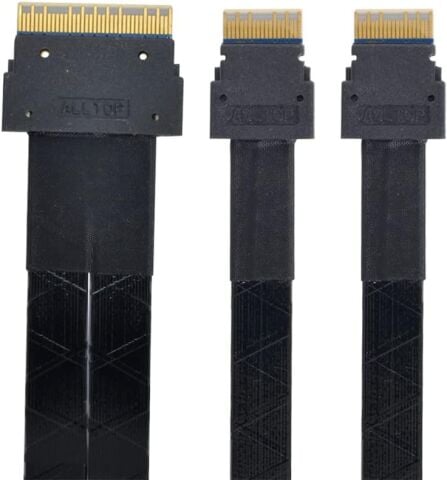 Ultraport Slimline SAS 4.0 SFF-8654 8i 74pin Dual SFF-8654 4i 38Pin Kablo 40cm