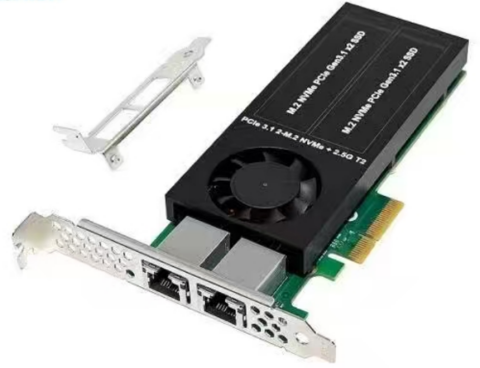 Dual 2.5 Gbase Ethernet Kartı + Dual NVMe M.2 Disk Yuvası
