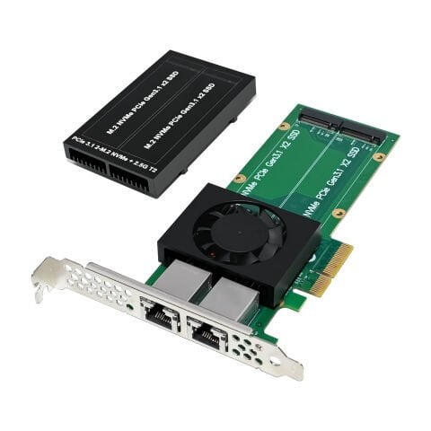 Dual 2.5 Gbase Ethernet Kartı + Dual NVMe M.2 Disk Yuvası