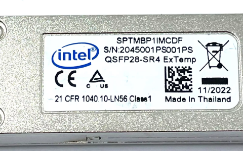 Intel Marka 100GBASE-SR4 QSFP28 Transceiver Modül - 850nm MPO/MTP 100m