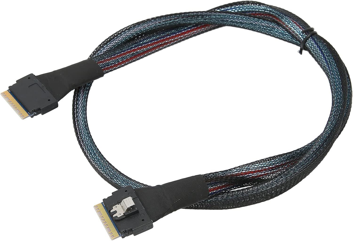 SlimSAS 8i SFF-8654 to SFF-8654 Veri Aktarım Kablosu - 24Gbps SAS 4.0 80cm