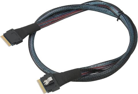 Mini SAS 4.0 Veri Aktarım Kablosu – SFF-8654 8i to SFF-8654 8i, 24 Gbps 0.80Metre