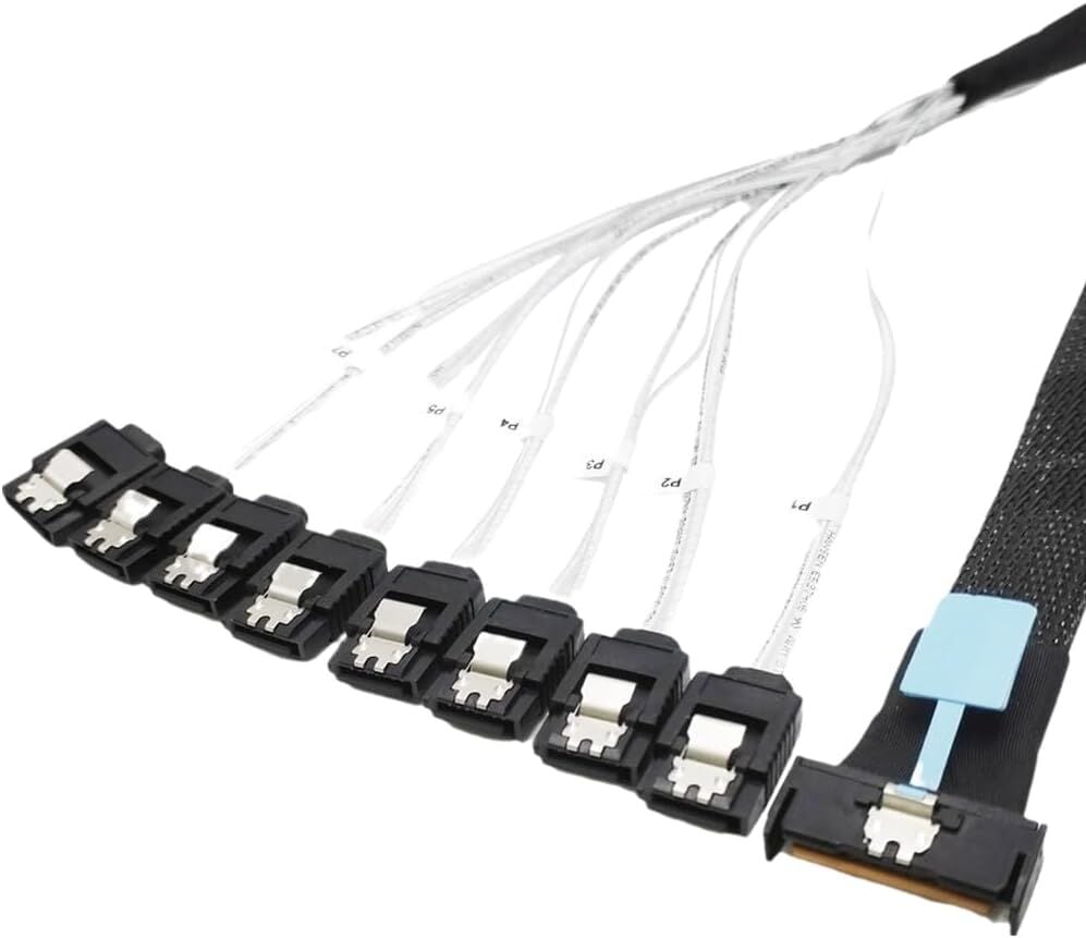 SAS SFF-8654 8I - 8X SATA 7P Kablo 50Cm