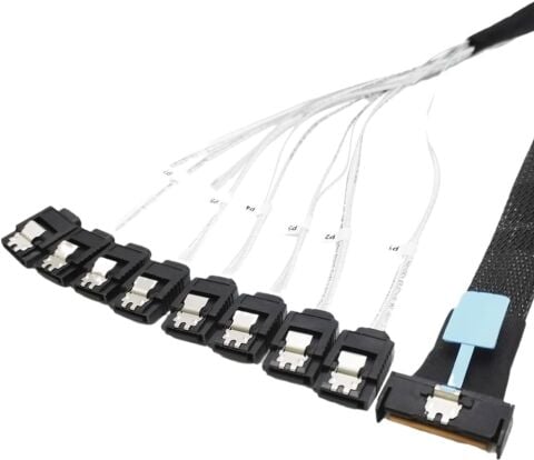 SAS SFF-8654 8I - 8X SATA 7P Kablo 50Cm