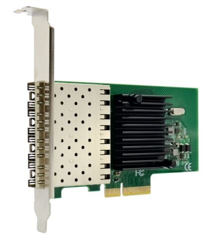 Intel chipset I350-F4 Dört Port Fiber Gigabit Ethernet Kartı | PCIe x4 SFP
