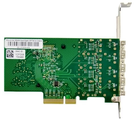 Intel I350-F4 Dört Port Fiber Gigabit Ethernet Kartı | PCIe x4 SFP StorNET