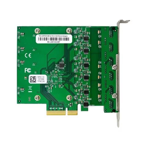StorNET RTL8125B-6C Ethernet Kartı 2.5Gbase 6-Port RJ45 PCIe x4 Slot