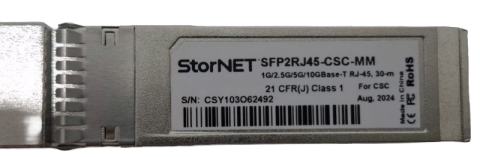 10G RJ45 Cat6A 30 Metre RJ45 to SFP Adaptör