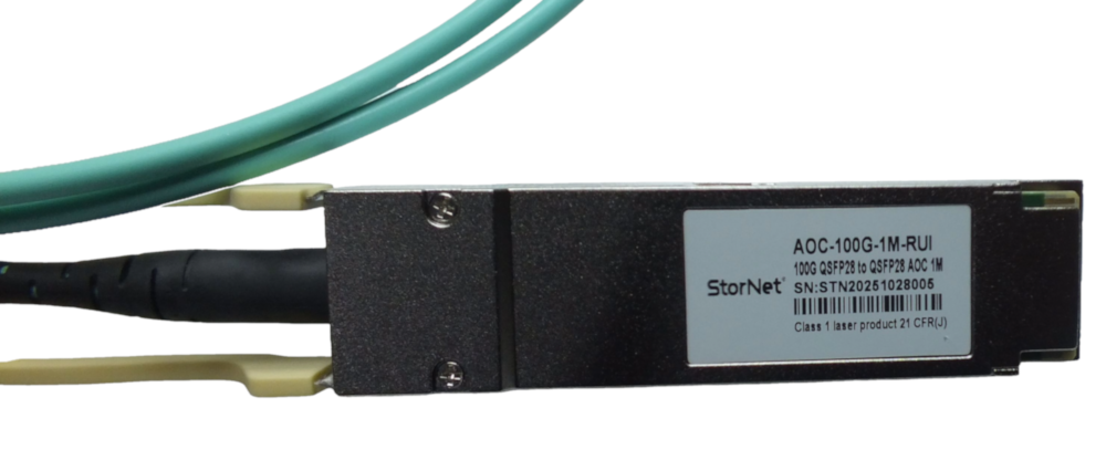 Cisco MSA Uyumlu 100G QSFP28 AOC Aktif Optik Kablo - 1 Metre | Stornet