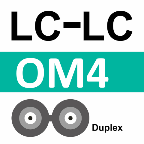 15 Metre LC-LC Fiber Optik Patch Kablo - Multimode Duplex OM4 50/125 40G/100G LSZH